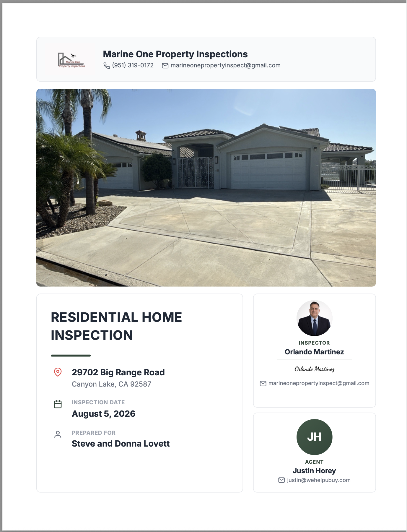 Sample Home Inspection Report